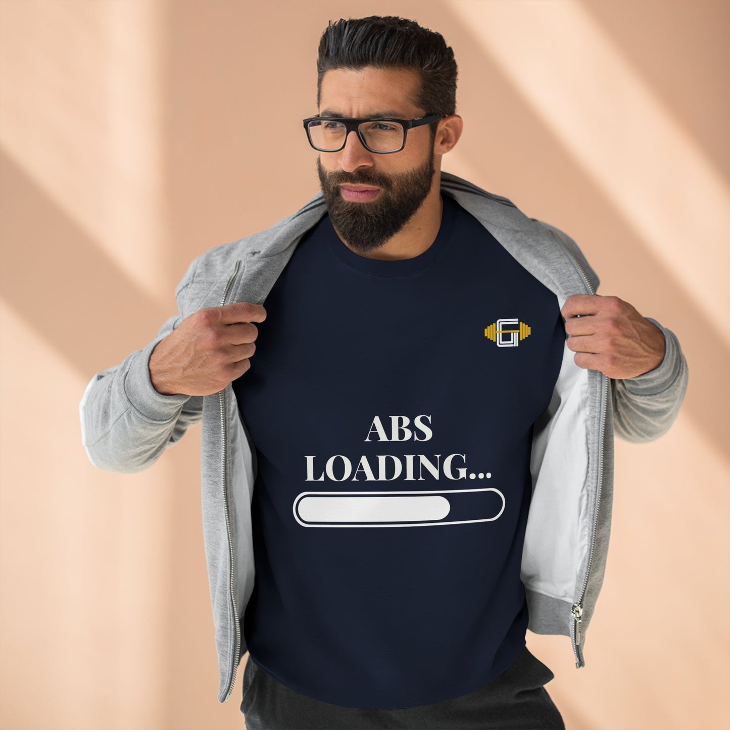 "Abs Loading" Crewneck Sweatshirt - Perfect for Fitness Enthusiasts & Casual Comfort