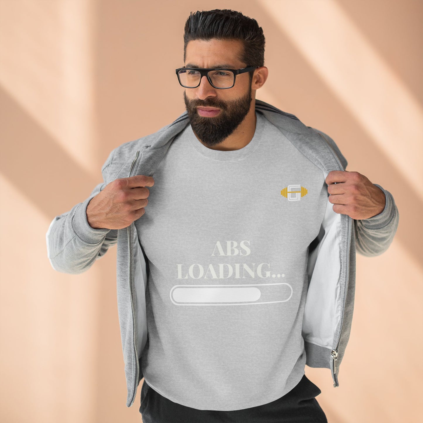 "Abs Loading" Crewneck Sweatshirt - Perfect for Fitness Enthusiasts & Casual Comfort